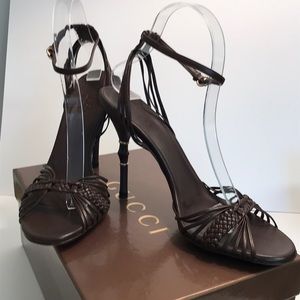 SOLD Gucci Brown Strappy Sandals Sz 8